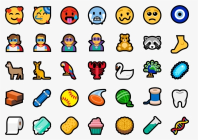 157 New Emoji With Unicode 11 In Windows - Windows 10 1809 Emoji, HD Png Download, Transparent PNG