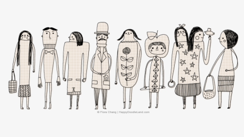 Doodle People © Flora Chang, HD Png Download, Transparent PNG
