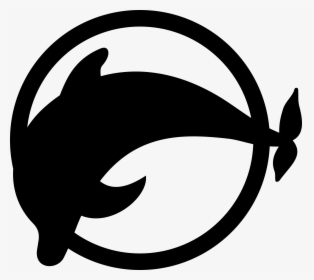 Dolphinarium Emblem Clip Arts - Dolphin Water Clipart Black And White, HD Png Download, Transparent PNG