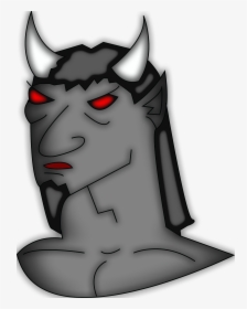 Demon Portrait Full Grey 0 - Cartoon, HD Png Download, Transparent PNG