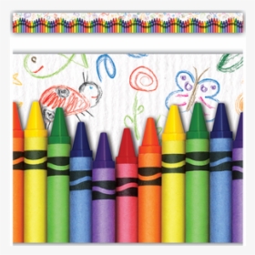 Crayons Border Trim - Crayon Bulletin Board Border, HD Png Download, Transparent PNG