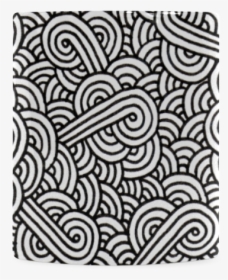 Black And White Swirls Doodles White Mug - Paisley, HD Png Download, Transparent PNG