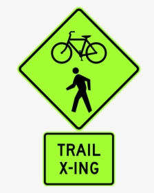 Yellow Green Road Sign, HD Png Download, Transparent PNG