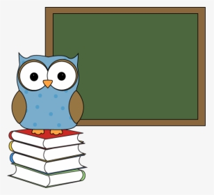 Chalk Board Picture - School Owl Clipart, HD Png Download, Transparent PNG