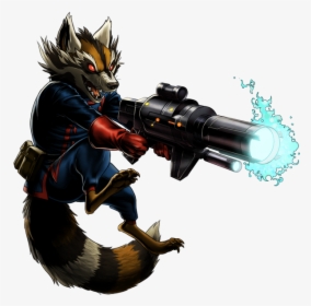 Guardians Of The Galaxy Rocket Raccoon Png Free Image - Rocket Raccoon Marvel Png, Transparent Png, Transparent PNG