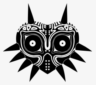Owl Symmetry Of Mask Decal Zelda Majora - Majoras Mask Black And White Png, Transparent Png, Transparent PNG