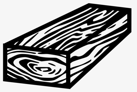 Wood Block Bw Free Png - Piece Of Wood Black And White, Transparent Png, Transparent PNG