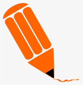 Transparent Tan Crayon Clipart - Orange Pencil Clip Art, HD Png Download, Transparent PNG