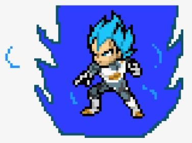 Super Saiyan Blue Vegeta Pixel Art, HD Png Download, Transparent PNG