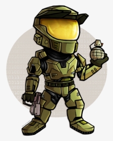 Halo Master Chief Cartoon, HD Png Download, Transparent PNG