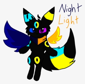 Nightlight The Winged Half Shiny Umbreon - Umbreon And Shiny Umbreon, HD Png Download, Transparent PNG