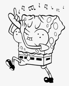 The Always Cheerful Spongebob Coloring Pages Spongebob - Spongebob Music Coloring Pages, HD Png Download, Transparent PNG