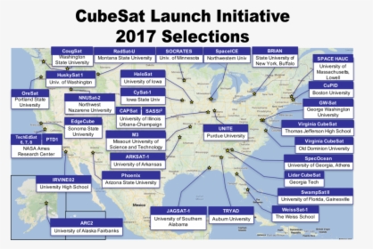 Nasa Lets Education-focused Cubesats Hitch A Free Ride - Cubesat Launch Initiative 2017, HD Png Download, Transparent PNG
