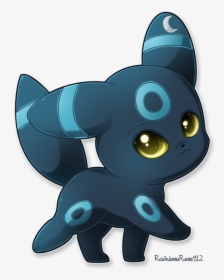 Blue Rings, Not Yellow, And Yellow Eyes Instead Of - Pokemon Shiny Umbreon Chibi, HD Png Download, Transparent PNG