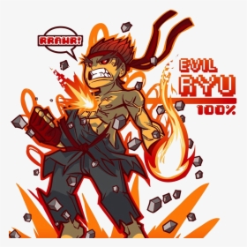 Evil Png Transparent Images - Evil Ryu Chibi, Png Download, Transparent PNG