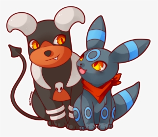Graphic Library Commission Shiny Umbreon And Houndoom - Umbreon And Houndoom, HD Png Download, Transparent PNG