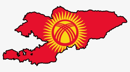Kyrgyzstan Flag Map, HD Png Download, Transparent PNG