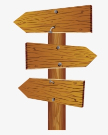 Sign Clip Art Wooden - Wooden Arrow Signs Clipart, HD Png Download, Transparent PNG