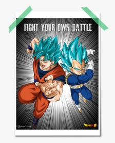 Dragon Ball Super Goku Vegeta Fight Your Own Battle - Dragon Ball Super Goku Vegeta, HD Png Download, Transparent PNG