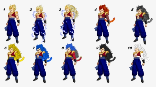 2 3 5 6 7 8 9 10 Goku Vegeta Majin Buu Gohan Trunks Goten De Dragon Ball Absalon Hd Png Download Transparent Png Image Pngitem