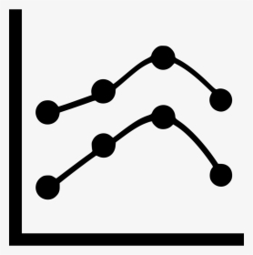 Dotted Stacked Curved Up Down - Icon Line Graph Png, Transparent Png, Transparent PNG