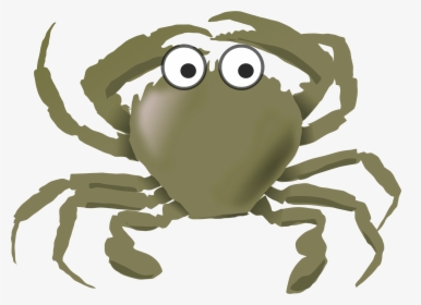 This Free Icons Png Design Of Cartoon Crab Green , - Animals Live In Water And Land, Transparent Png, Transparent PNG