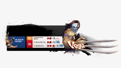 Began Working With M - Vega Street Fighter 4, HD Png Download, Transparent PNG
