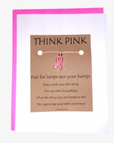 An Image Of A Think Pink Breast Cancer Awareness Charmed - Breast Cancer Wish Bracelets, HD Png Download, Transparent PNG