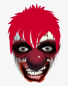 Transparent Scary Clown Face Png - Illustration, Png Download, Transparent PNG