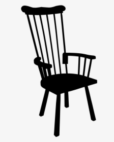 Curule Chair Silhouette - Wooden Chair Silhouette Png, Transparent Png, Transparent PNG