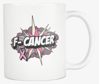 Fcancer Breast Cancer Awareness Pink Ribbon Awesome - Mug, HD Png Download, Transparent PNG