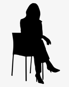 Silhouette, Business, Chair, Woman, Alone, Think - Woman Sitting On Chair Silhouette, HD Png Download, Transparent PNG