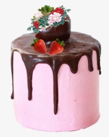 #strawberries #cake #chocolate - Chocolate Cake, HD Png Download, Transparent PNG