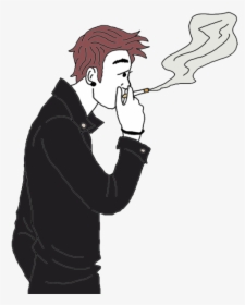 Smoke Cigarettes - People Smoking Cigarettes Drawing, HD Png Download, Transparent PNG