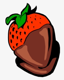 Vector Illustration Of Garden Strawberry Edible Fruit - Strawberry Chocolate Vector Png, Transparent Png, Transparent PNG