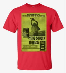 The Texas Chainsaw Massacre Movie Poster Tee T Shirt - Texas Chainsaw Massacre, Gunnar Hansen, 1974, HD Png Download, Transparent PNG