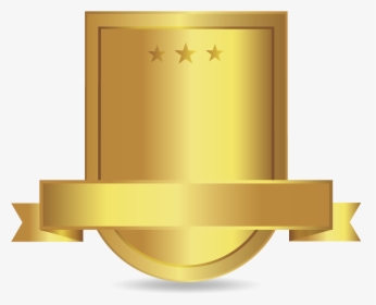 Ribbon Gold Badges Png - Gold Shield Logo Png, Transparent Png, Transparent PNG