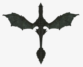Elder Scrolls - Skyrim Dragon Top View, HD Png Download, Transparent PNG