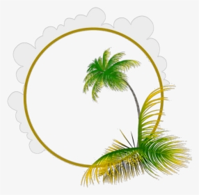 #ftestickers #frame #borders #palmtree #clouds #cute - Summer Illustration, HD Png Download, Transparent PNG