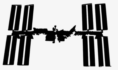 International Space Station Silhouette Vector Drawing - International Space Station Icon, HD Png Download, Transparent PNG