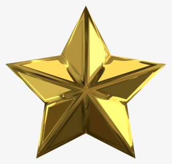 Golden Star - Transparent Background Gold Star, HD Png Download, Transparent PNG