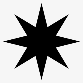 Black Star Png - 12 Point Black Star, Transparent Png, Transparent PNG