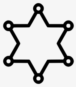 Sheriff Star Badge Police Law Enforcement Comments - Sheriff Badge Clipart Black And White, HD Png Download, Transparent PNG