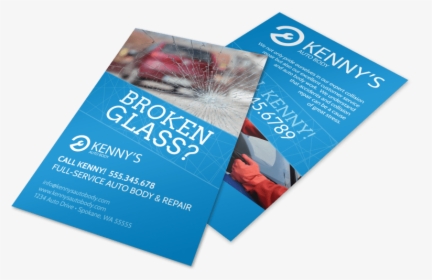 Broken Glass Auto Repair Flyer Template Preview - Flyer, HD Png Download, Transparent PNG
