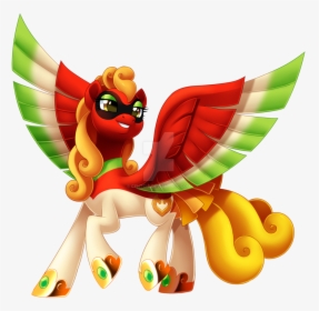 Centchi, Colored Wings, Female, Ho Oh, Mare, Multicolored - Pokepony 9, HD Png Download, Transparent PNG