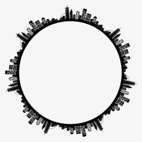 City Skyline At Getdrawings - Chicago Skyline Clipart Circle, HD Png Download, Transparent PNG