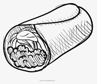 Coloring Page Ultra Pages - Burrito Coloring Pages, HD Png Download, Transparent PNG