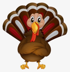 Mascot Vector Turkey - Transparent Thanksgiving Turkey Clipart, HD Png Download, Transparent PNG