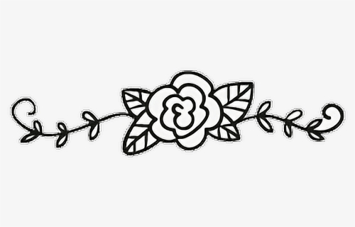 #flower #rose #vine #leaves #swirl #divider #frame - Clipart Flower Vine Divider, HD Png Download, Transparent PNG
