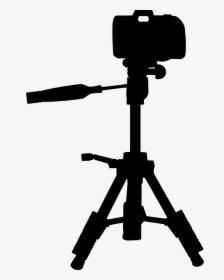 Transparent Camera Silhouette Png - Camera On A Tripod Clipart, Png Download, Transparent PNG